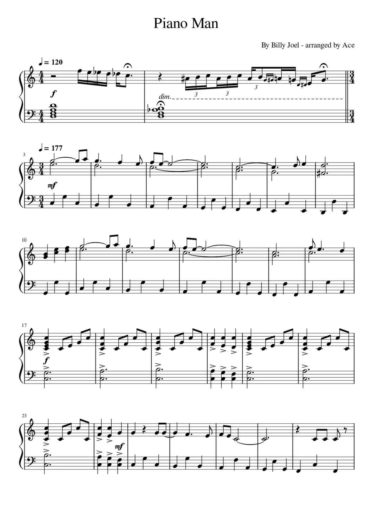 piano man - Page 1