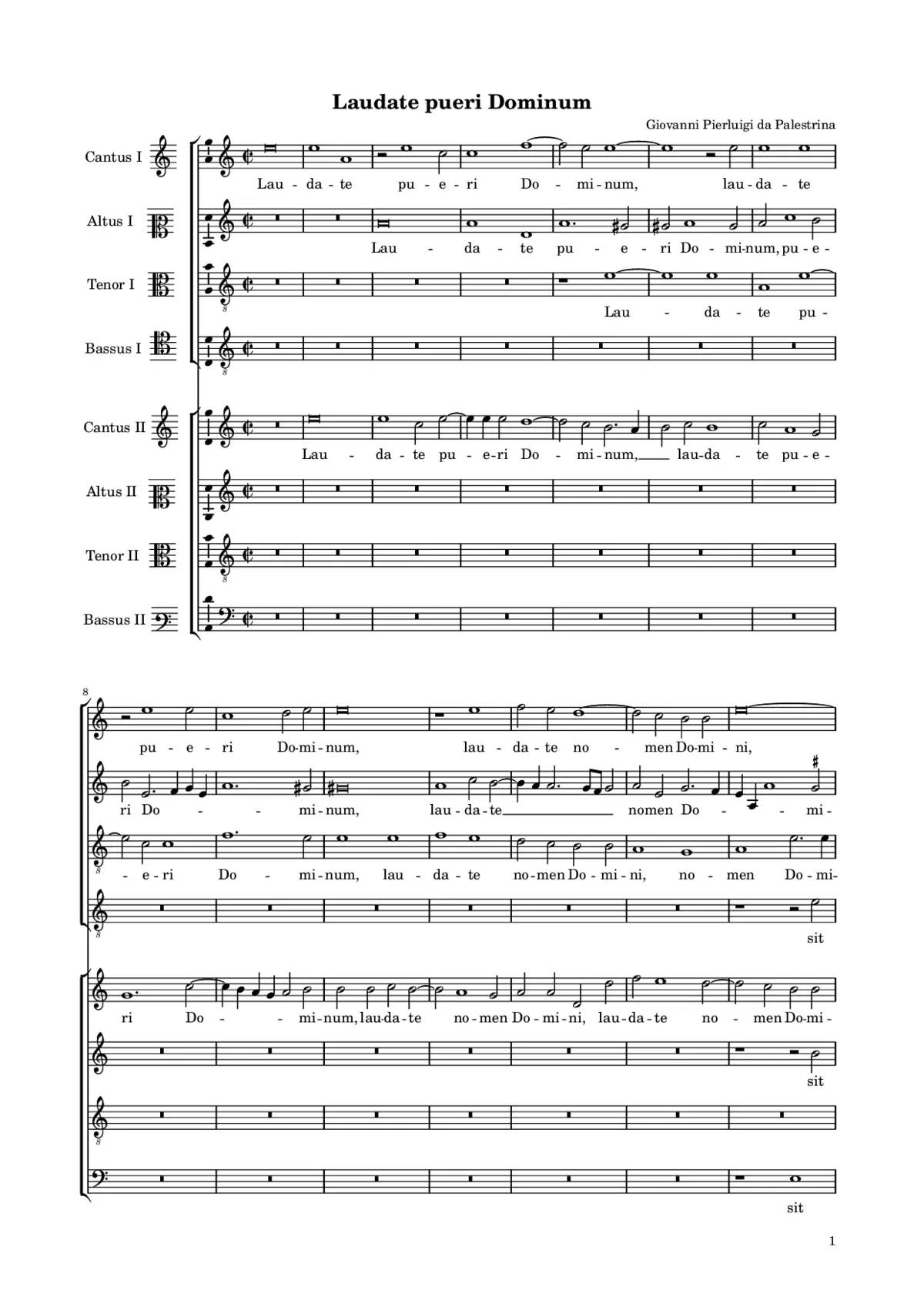 Laudate pueri Dominum - Page 1