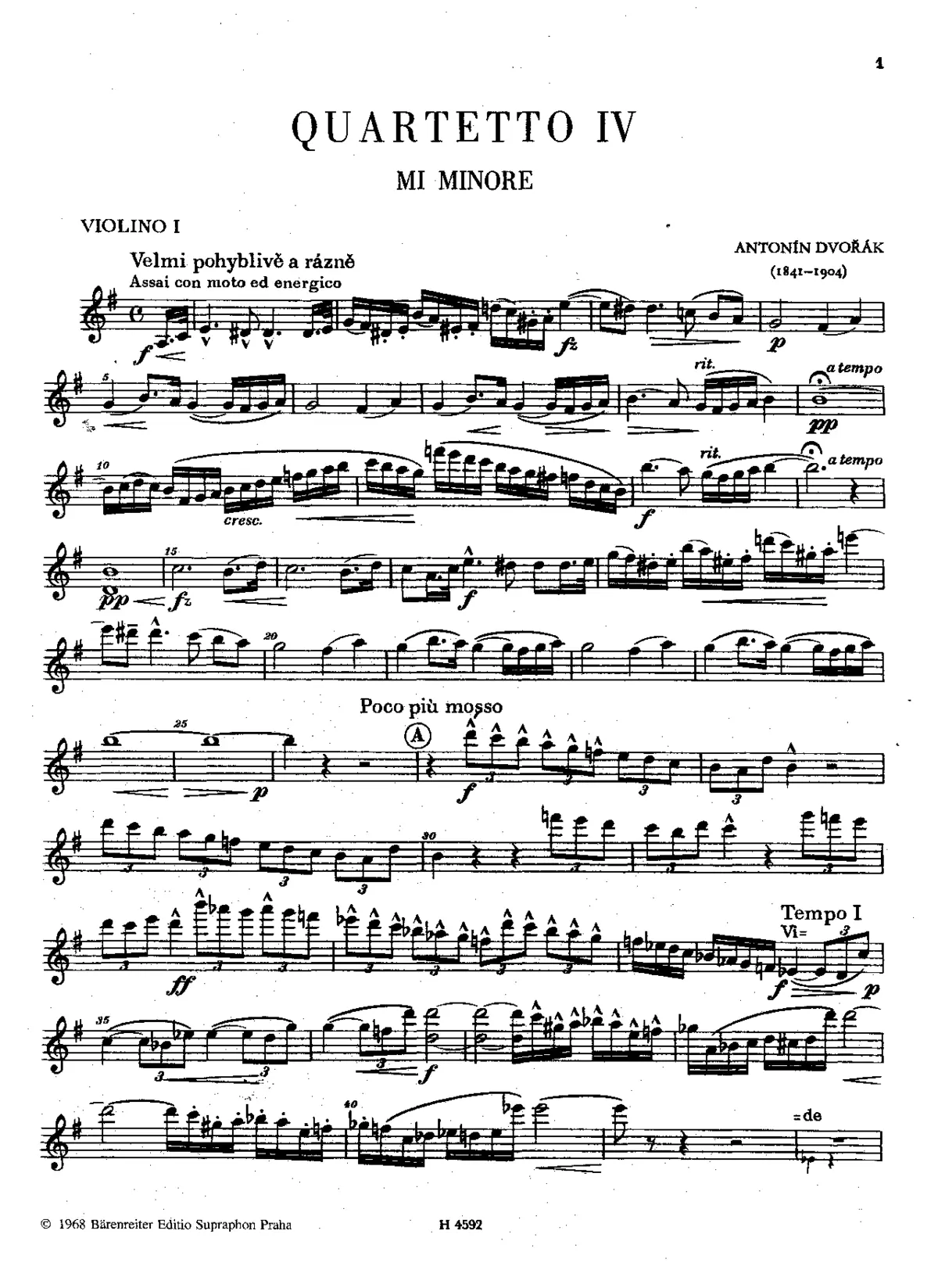 String Quartet No.4 - Page 1