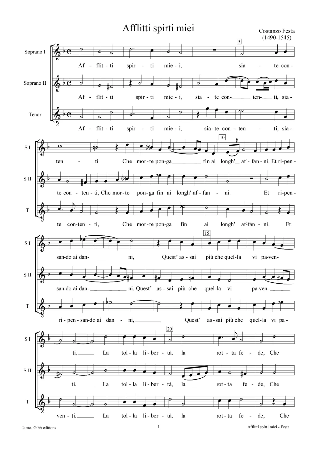 Afflitti spirti miei - Page 1