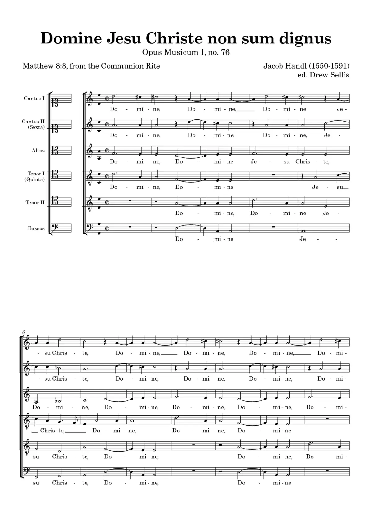Domine Jesu Christe non sum dignus - Page 1
