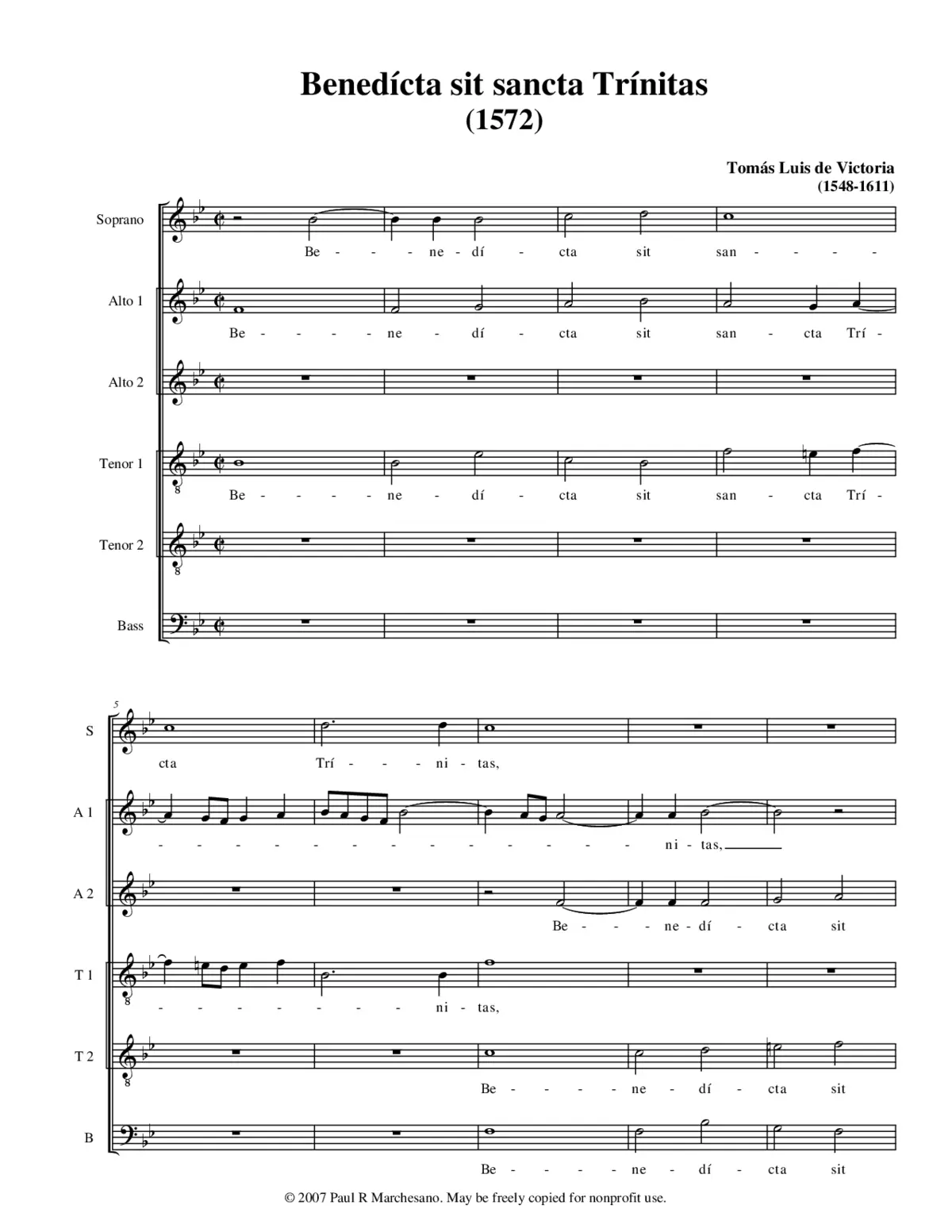 Benedicta sit - Page 1