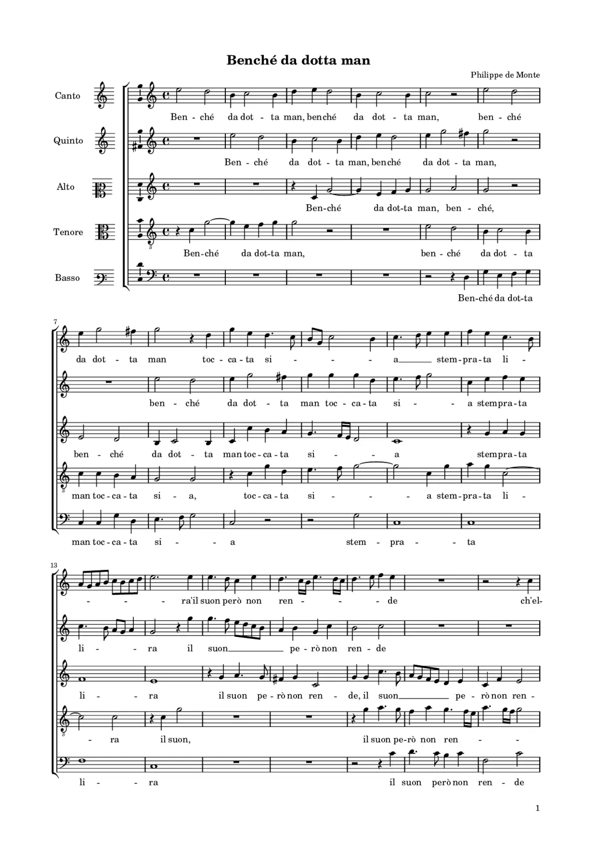 Benché da dotta man - Page 1