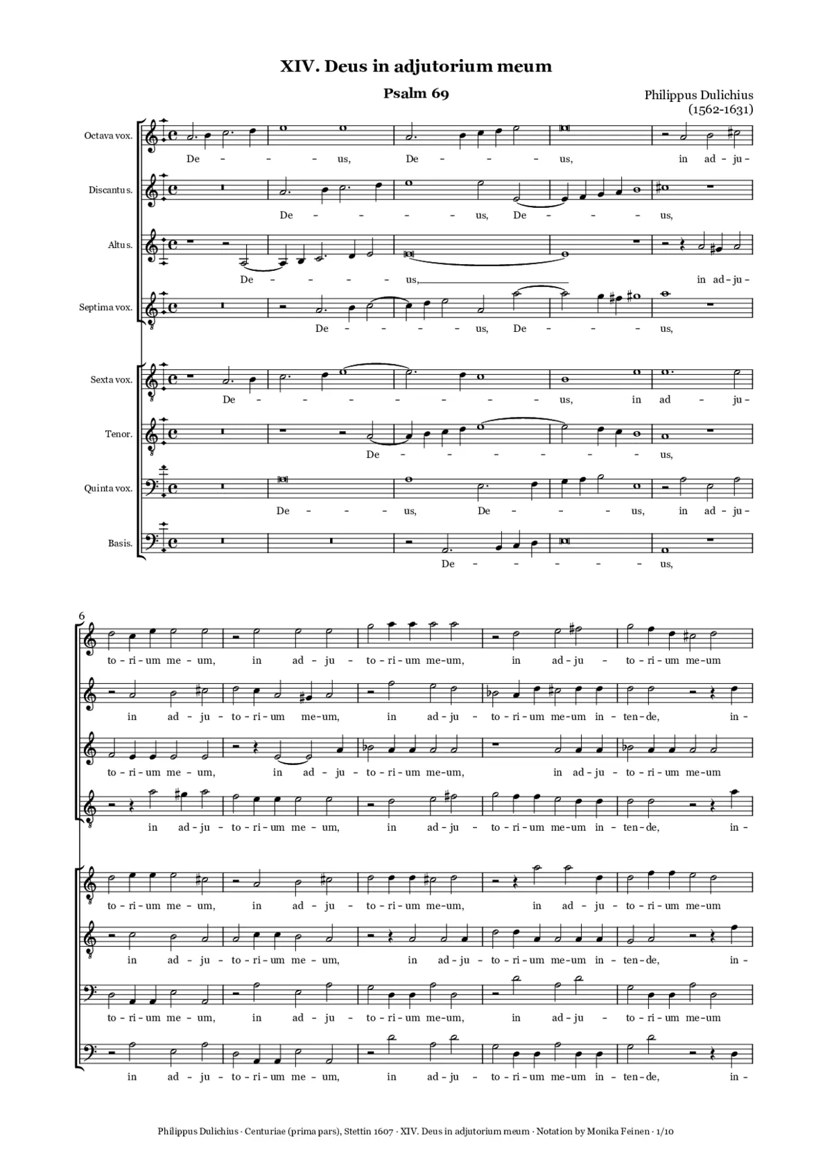 Deus in adjutorium meum - Page 1