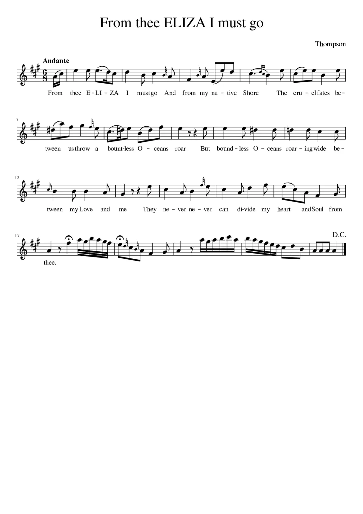 From thee ELIZA I must go - Page 1