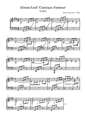 Album-Leaf 'Cantique d'amour'