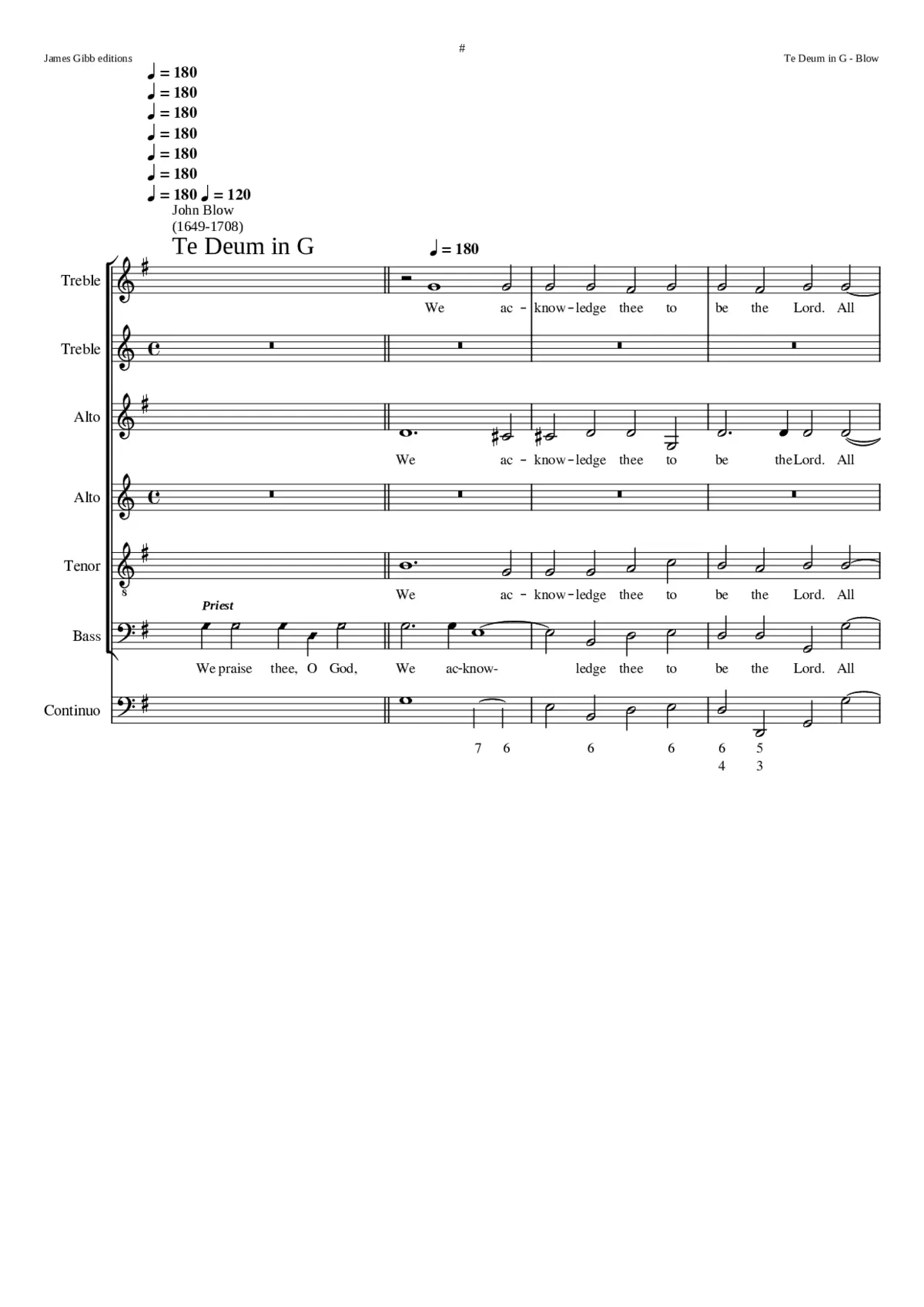 Te Deum in G - Page 1