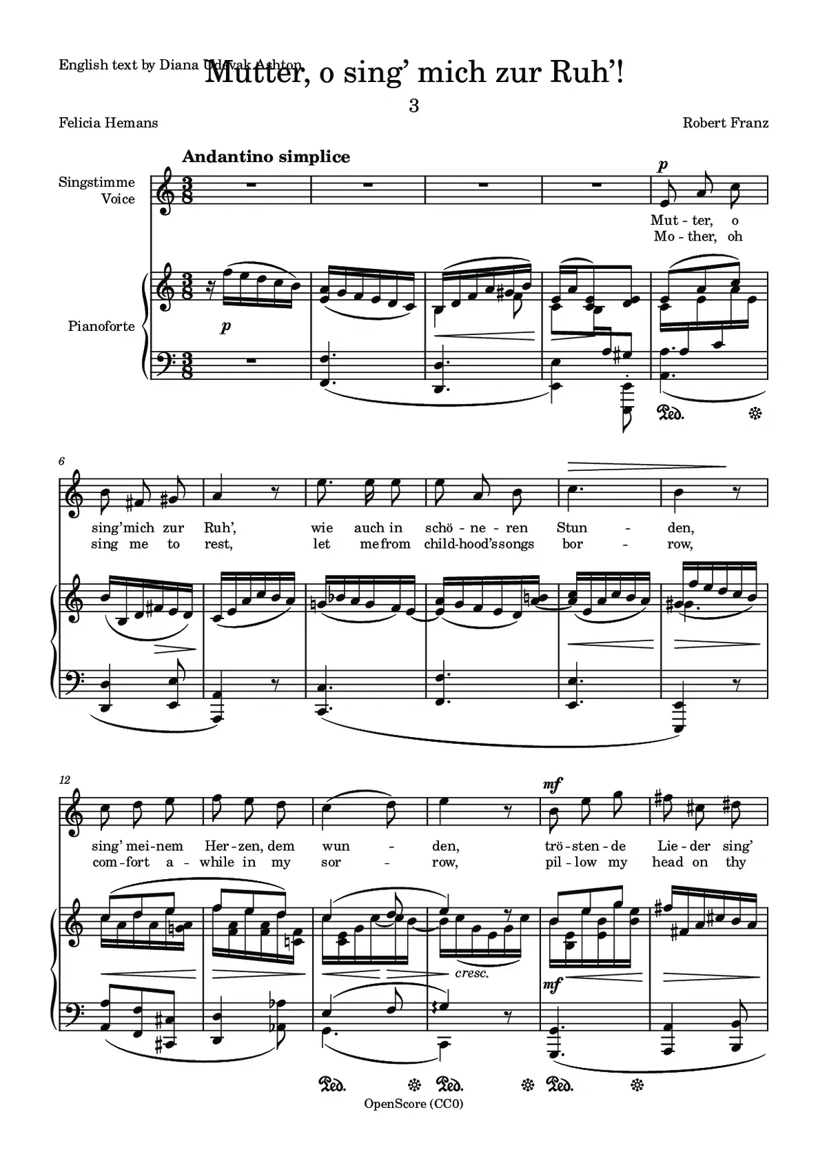 Mutter, o sing’ mich zur Ruh’! - Page 1