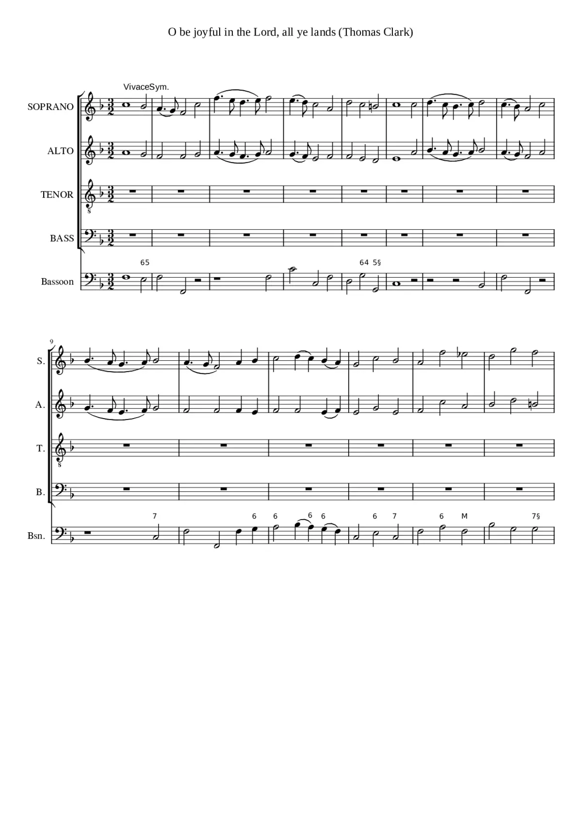 O be joyful in the Lord all ye lands - Page 1