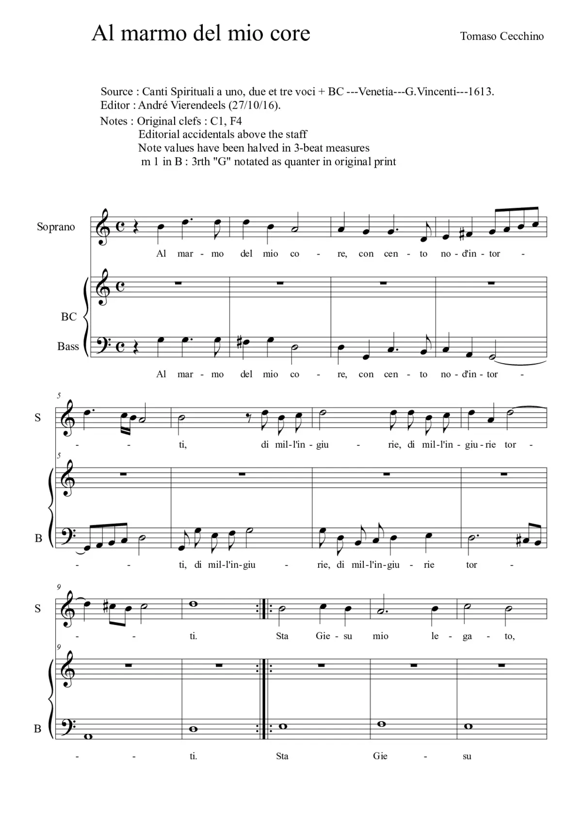 Al marmo del mio core - Page 1