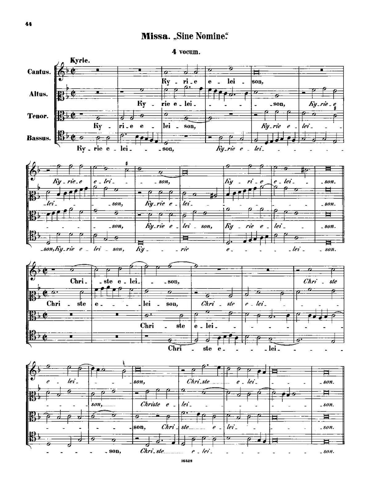 Missa sine nomine - Page 1