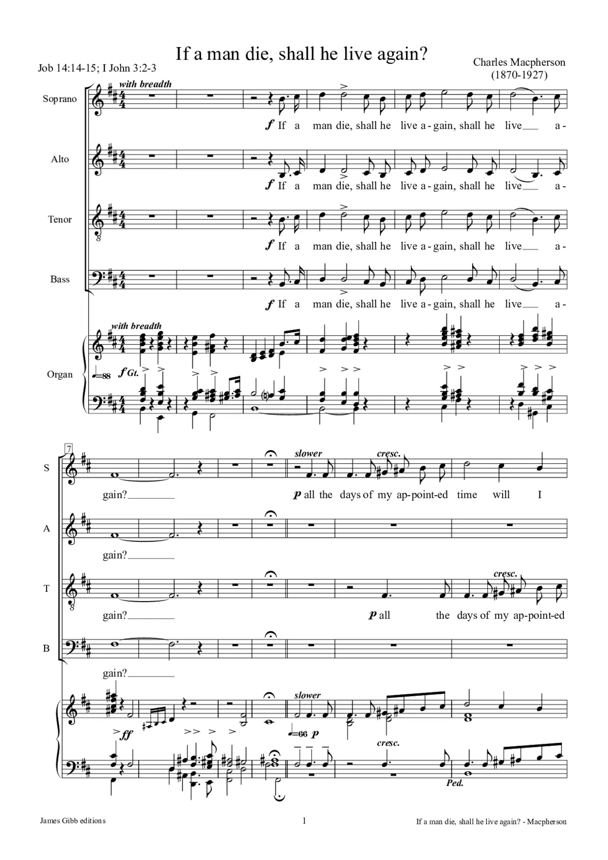If a man die, shall he live again - Page 1