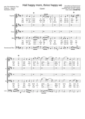 Hail happy morn thrice happy we