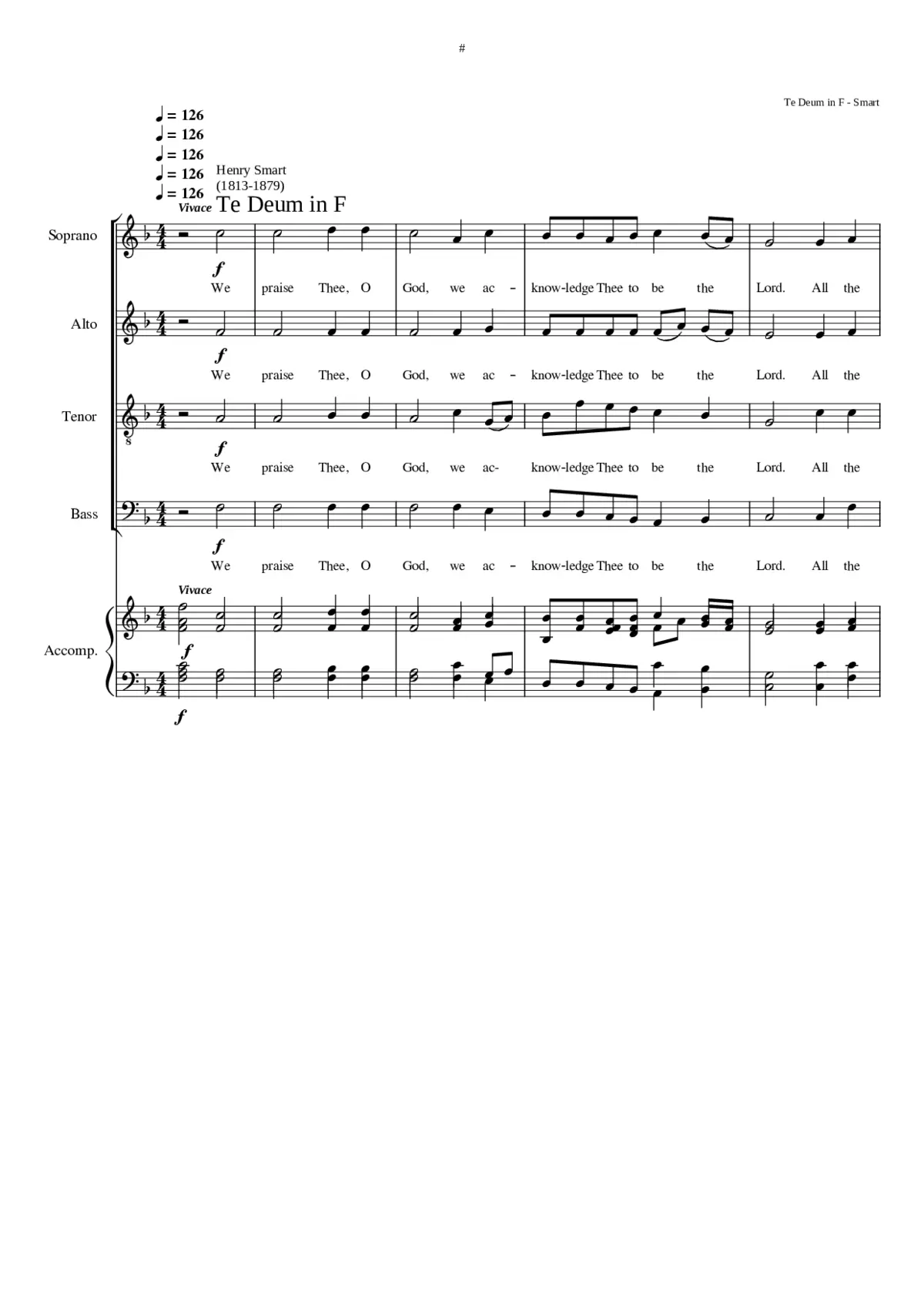 Te Deum in F - Page 1