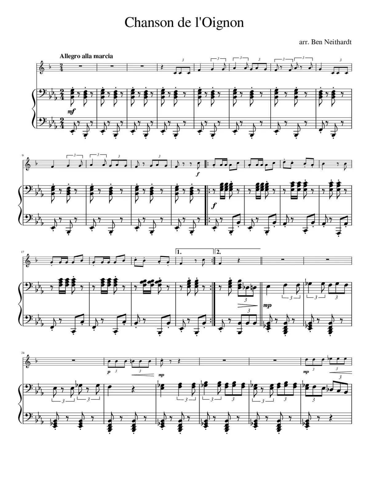 Chanson de l'Oignon - Page 1