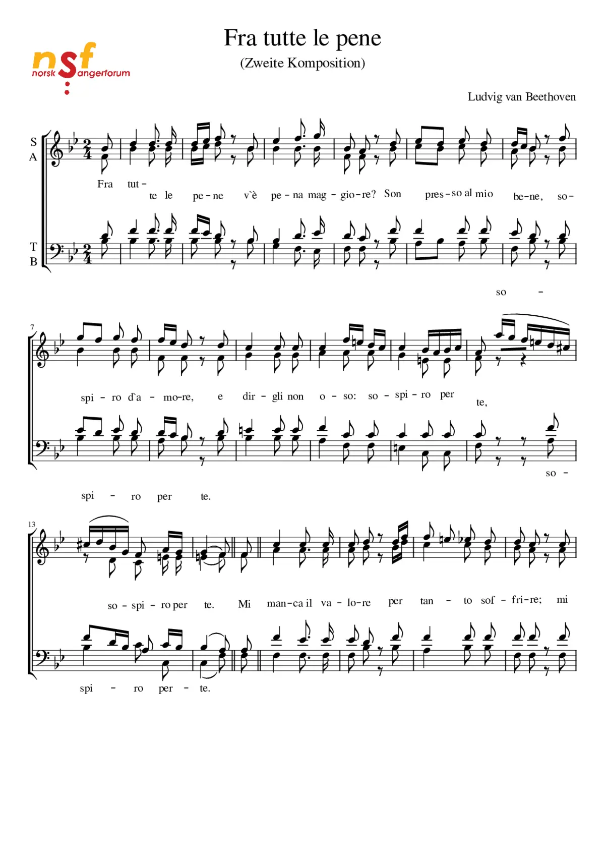 Fra tutte le pene - Page 1