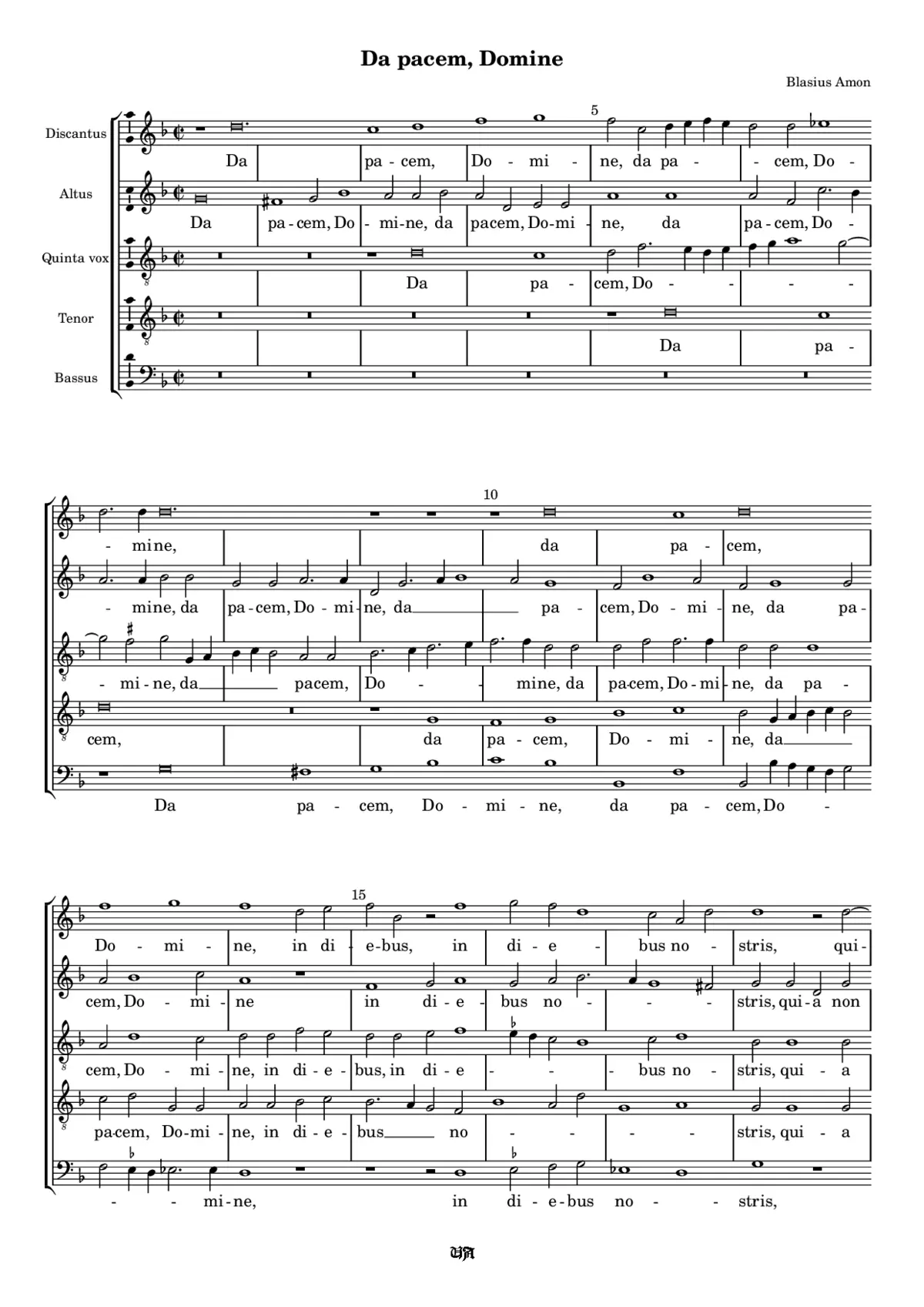 Da pacem, Domine - Page 1