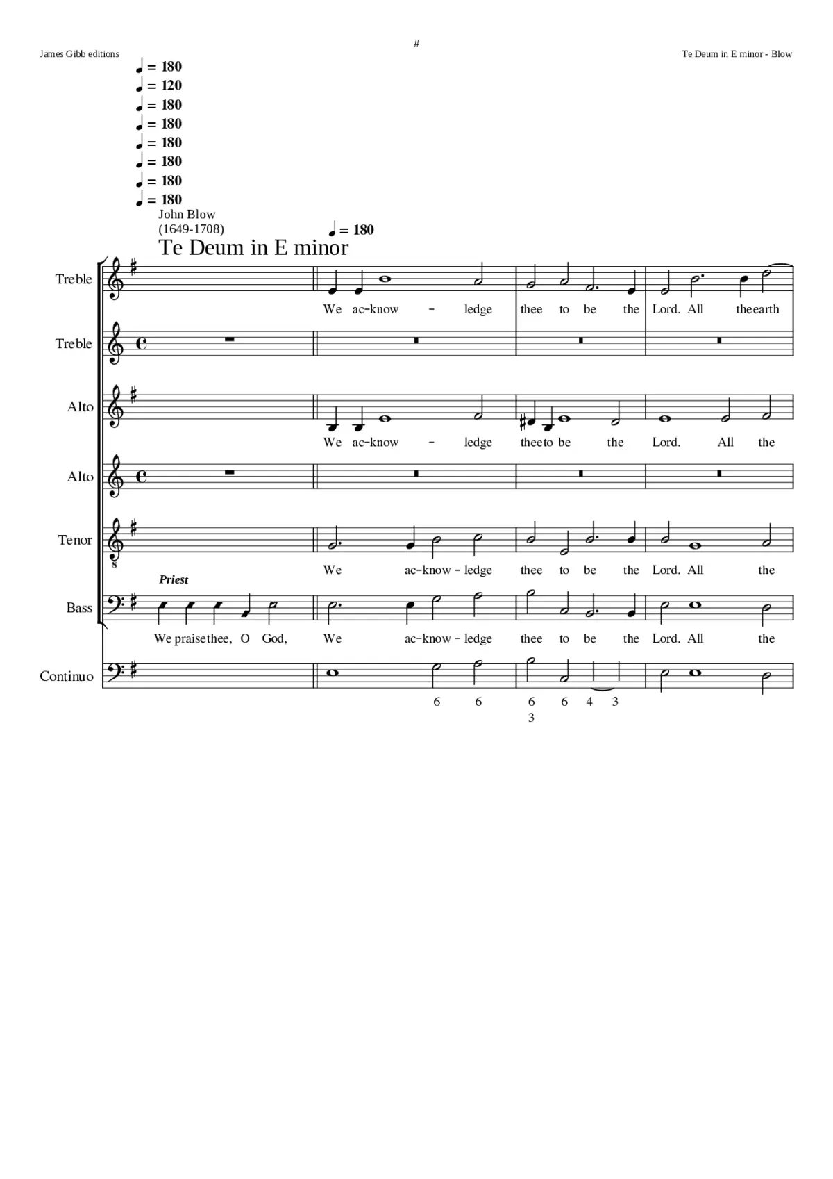 Te Deum in E minor - Page 1