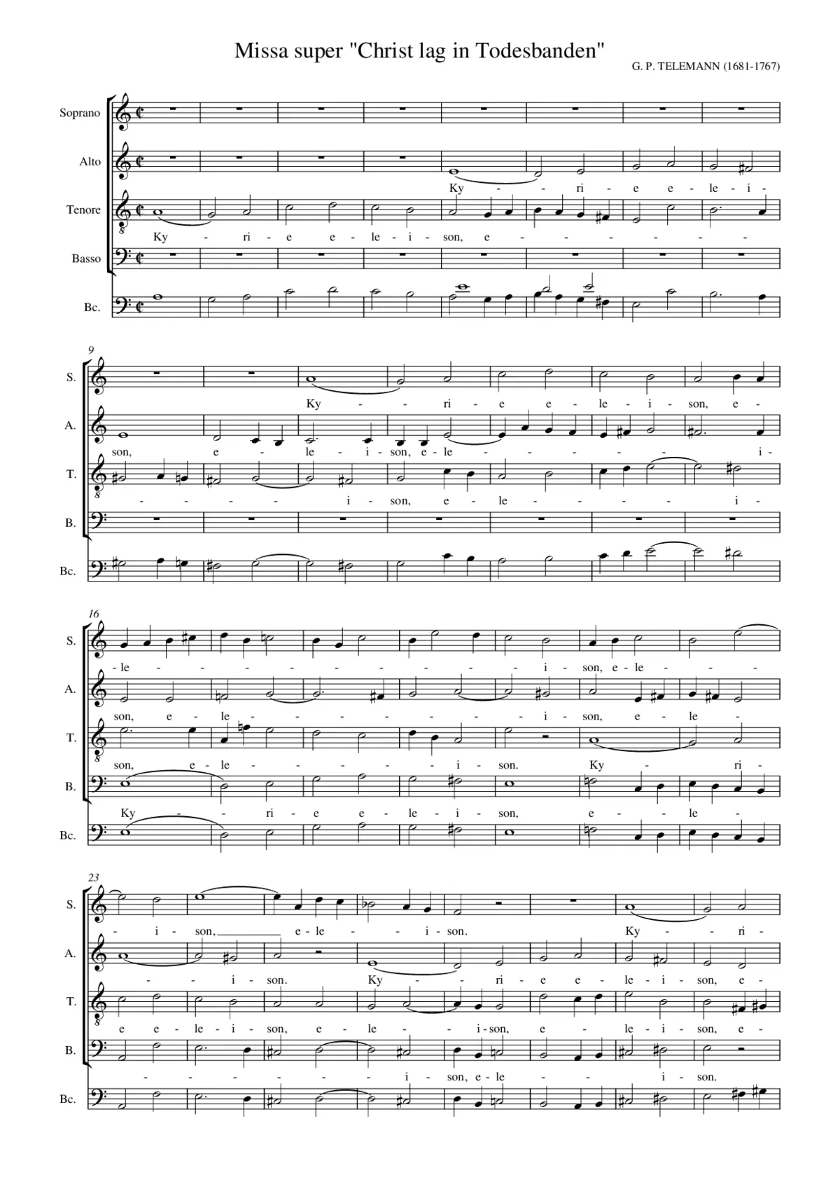 Missa brevis super 'Christ lag in Todesbanden' - Page 1