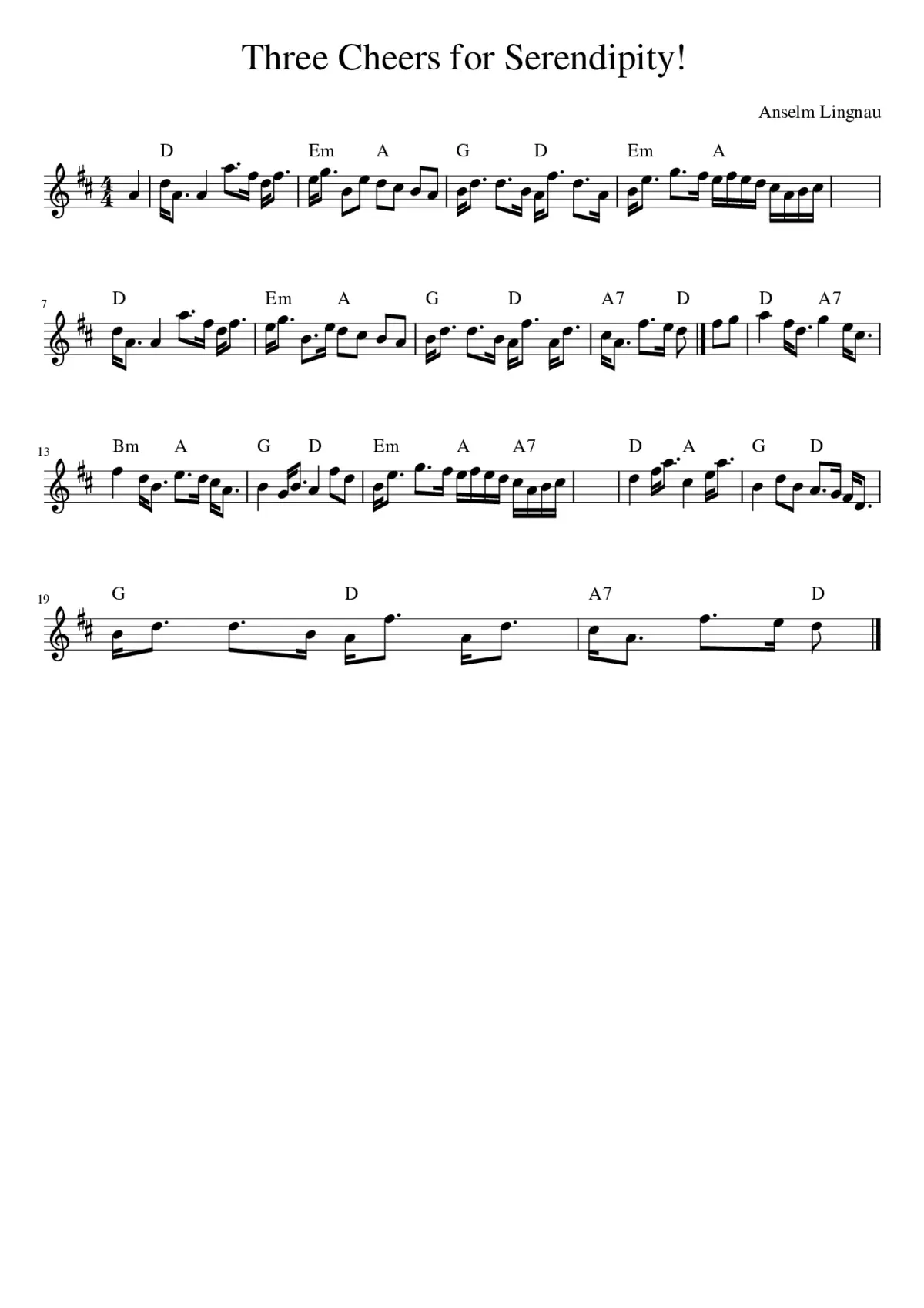 Three Cheers for Serendipity! - Page 1