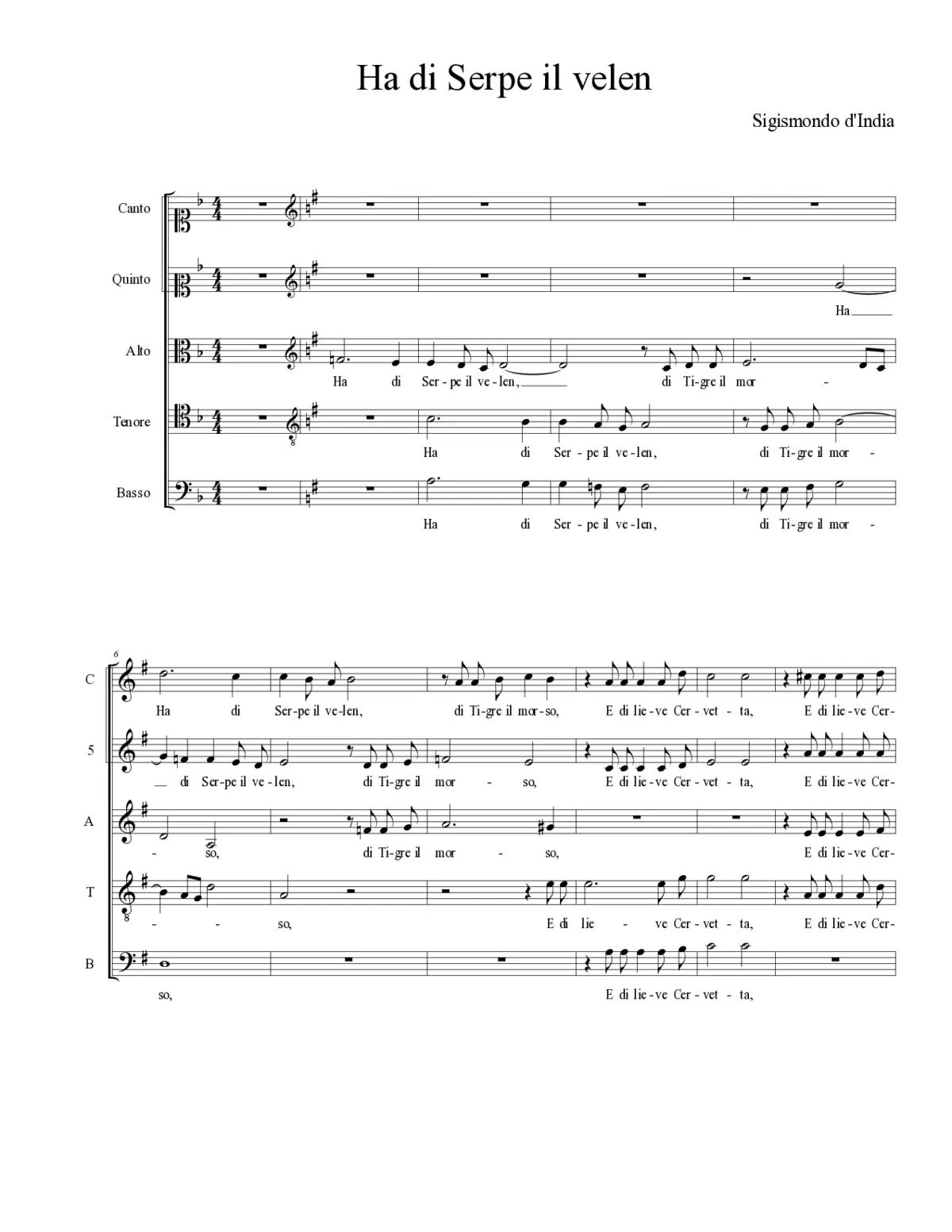 Ha di Serpe il velen - Page 1