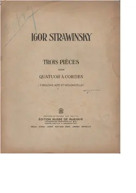 3 Pieces for String Quartet