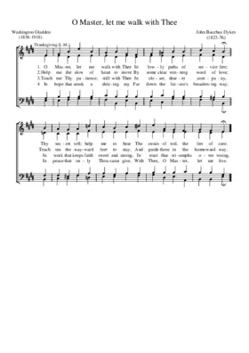 O Master, let me walk with thee