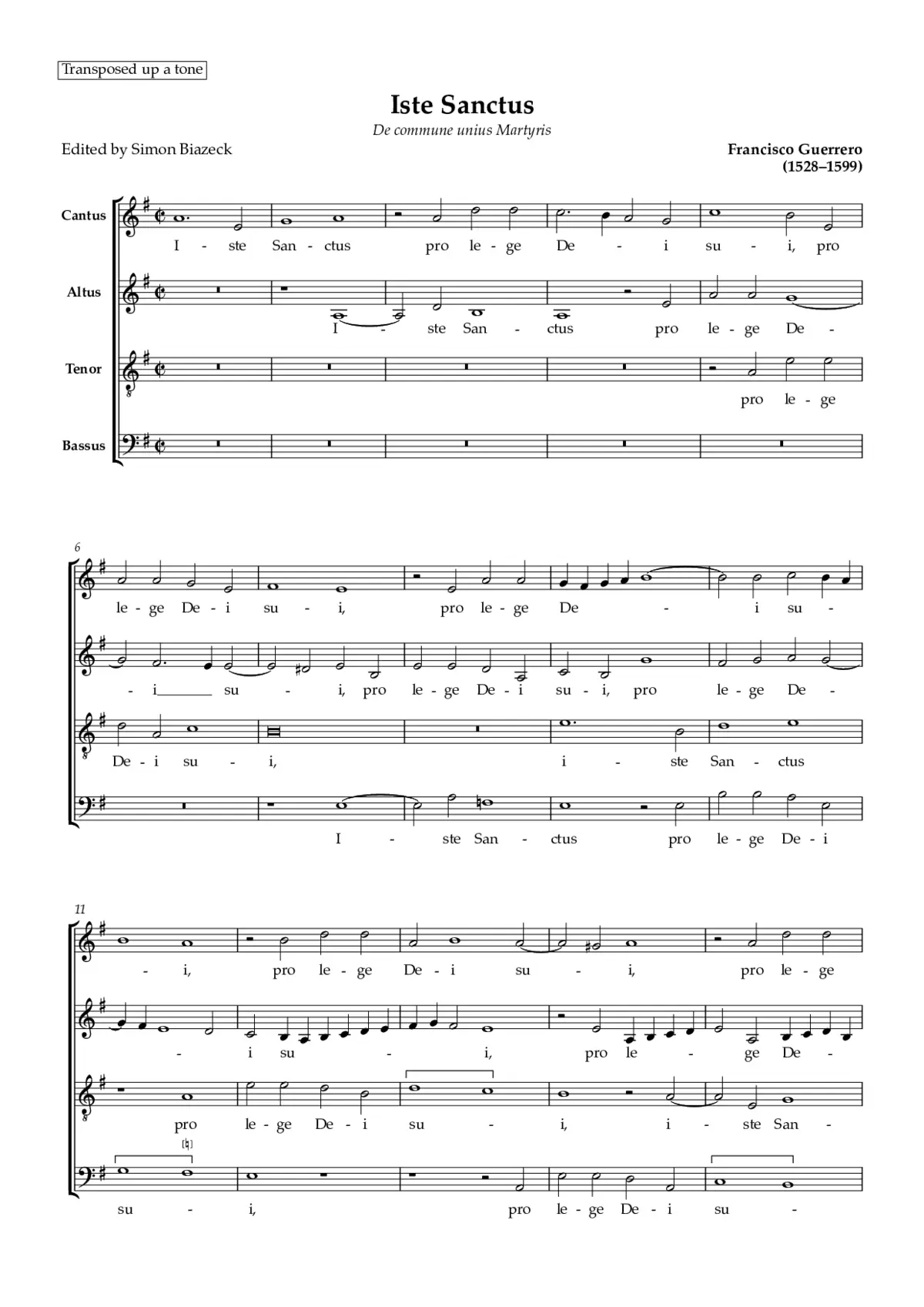 Iste Sanctus - Page 1