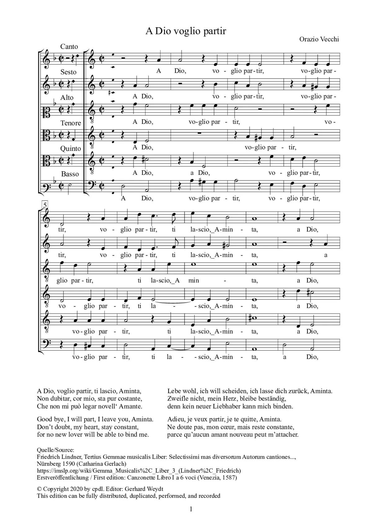 A Dio, voglio partir - Page 1