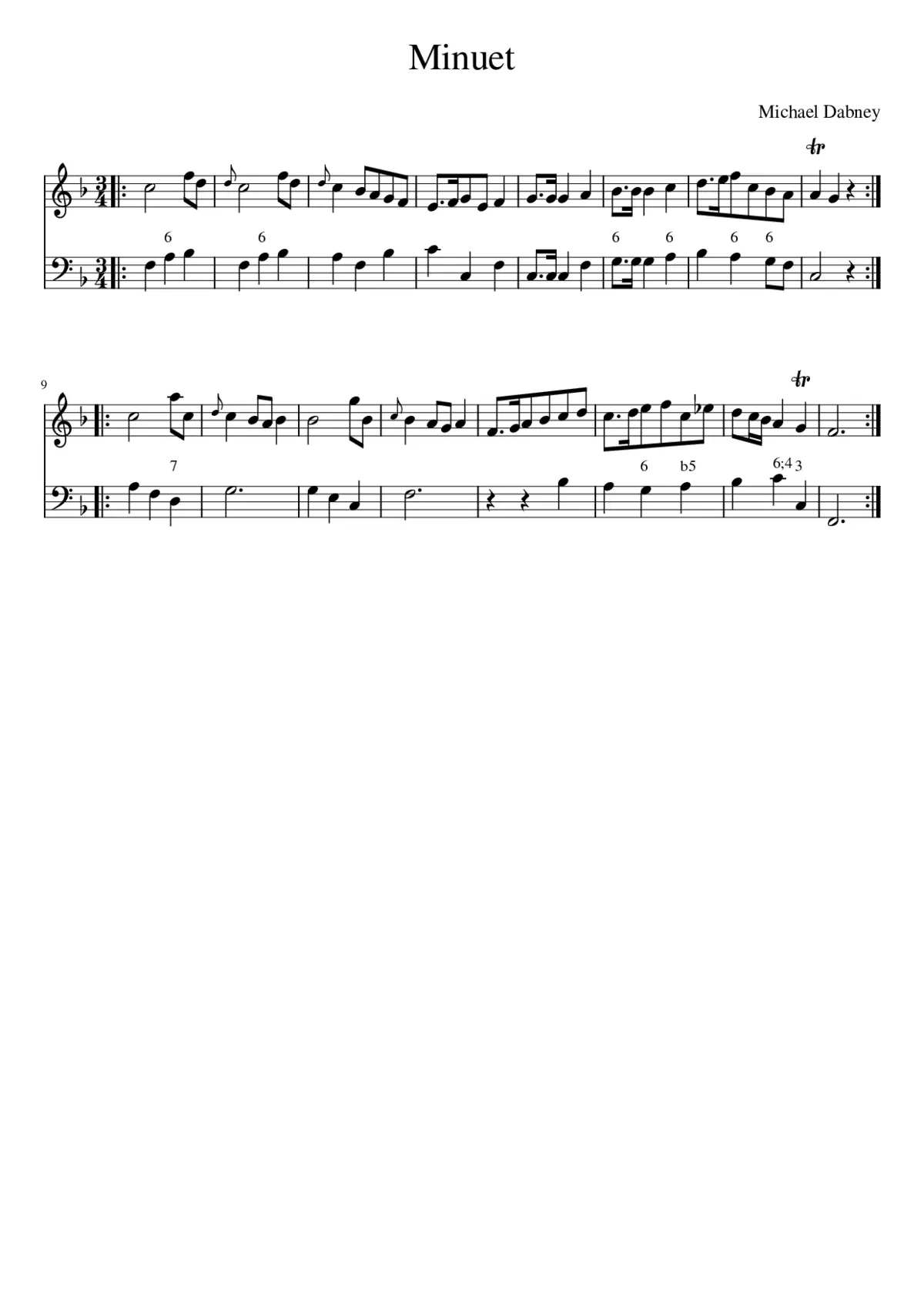 Minuet - Page 1