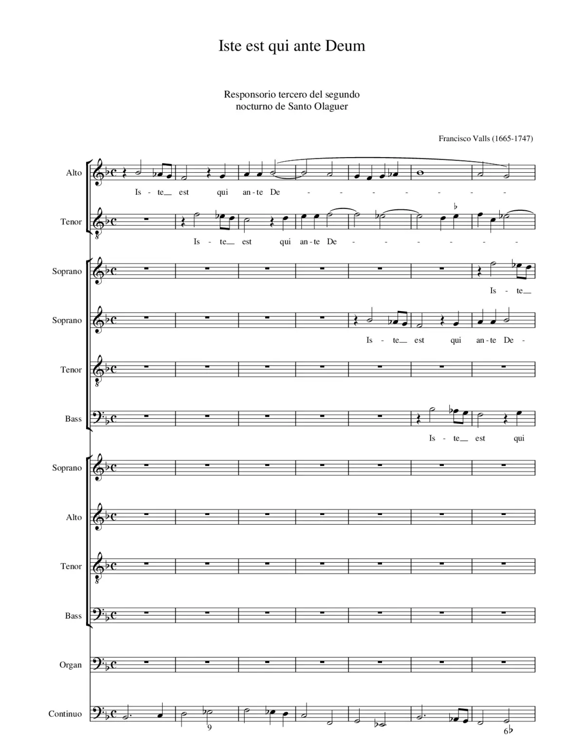 Iste est qui ante Deum - Page 1