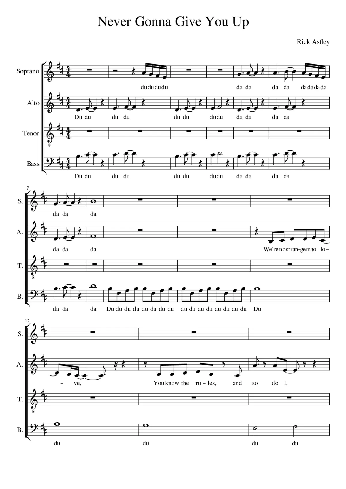 Never Gonna Give You Up - Page 1