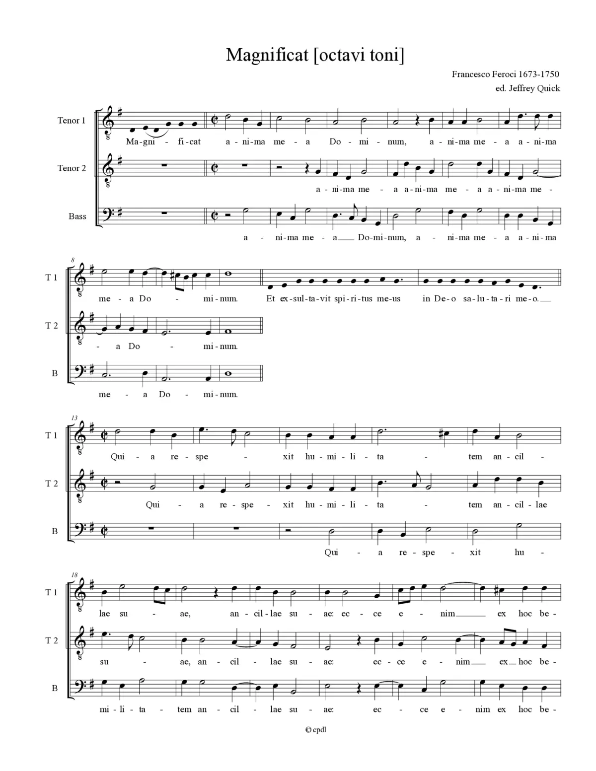 Magnificat octavi toni - Page 1