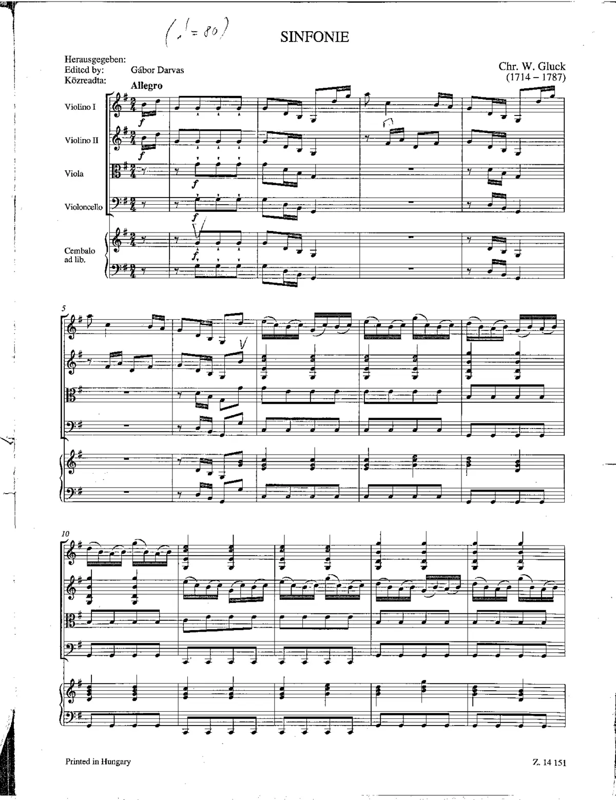 Sinfonia in G Major - Page 1