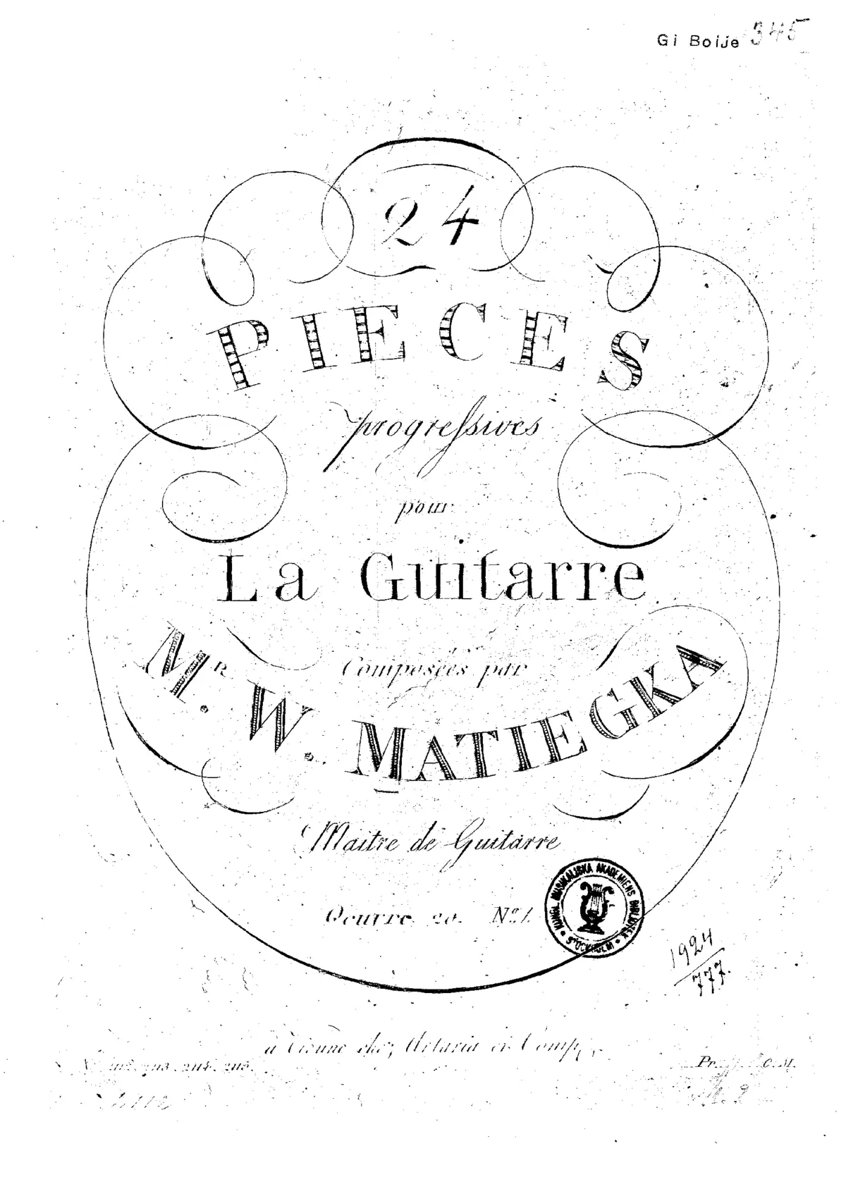 24 Pieces progressives pour la Guitarre - Page 1