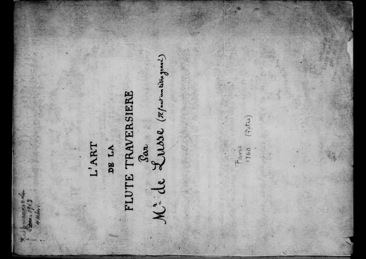L'art de la flûte traversière - Page 1