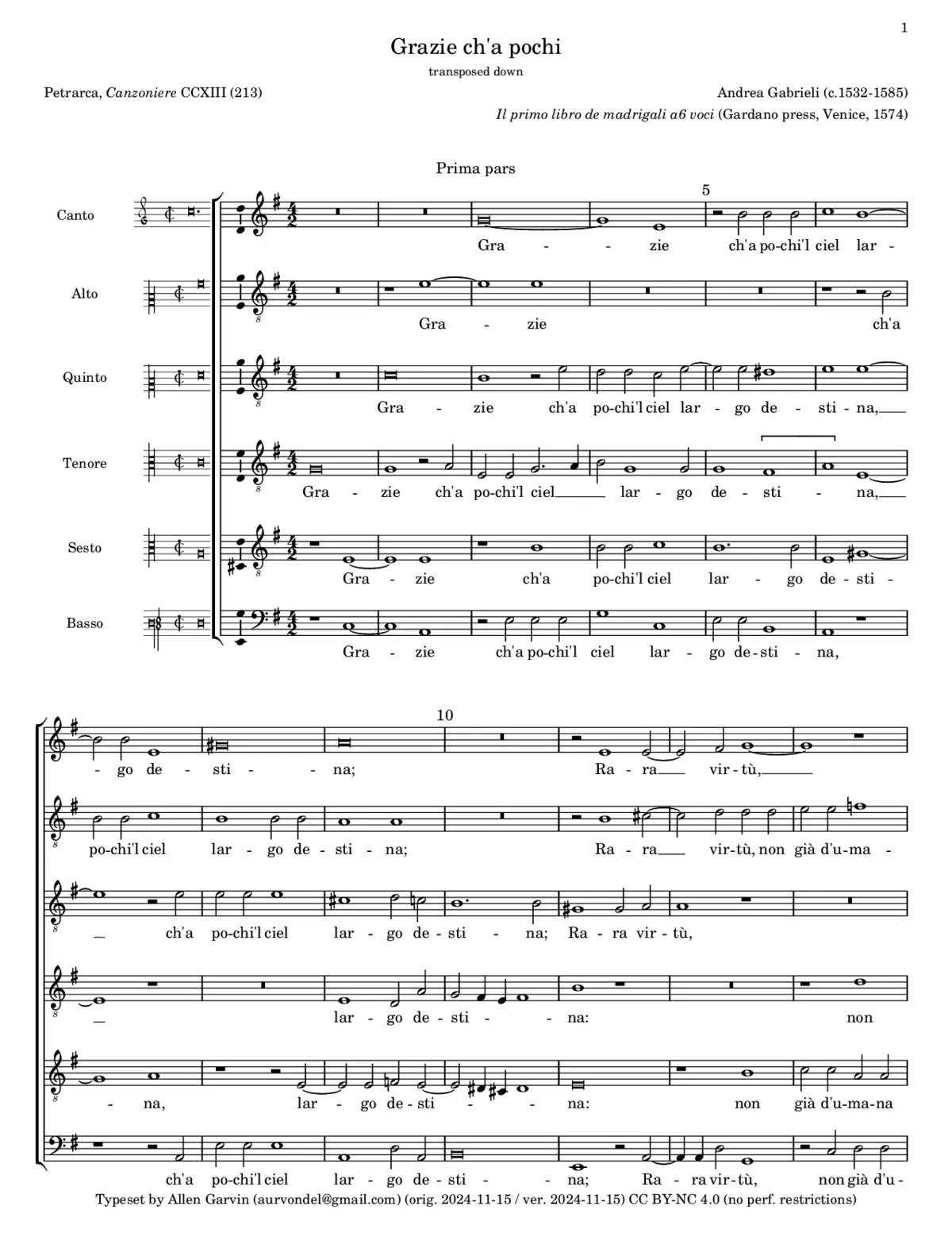 Grazie ch'a pochi - Page 1