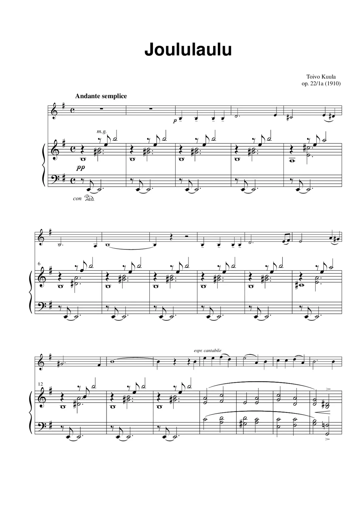 2 Pieces for Violin and Piano - Page 1