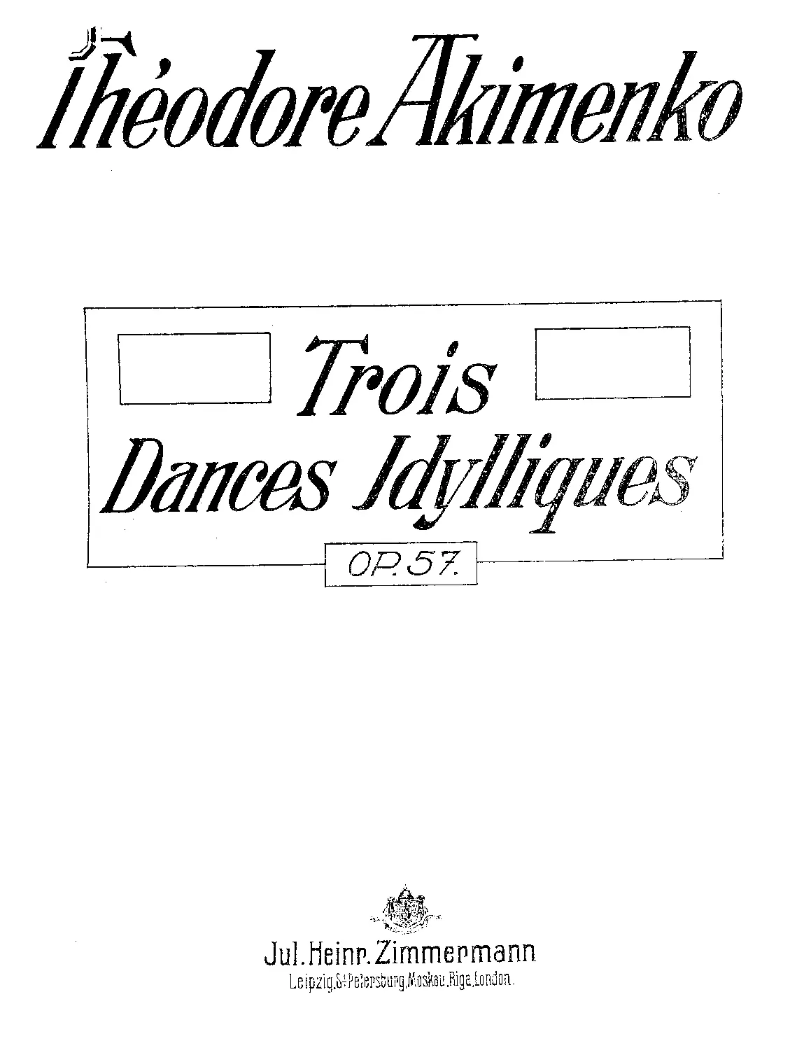 3 Danses Idylliques - Page 1