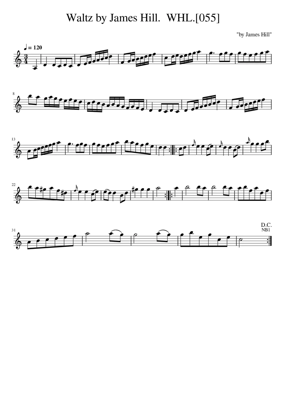 Waltz by James Hill. WHL.[055] - Page 1