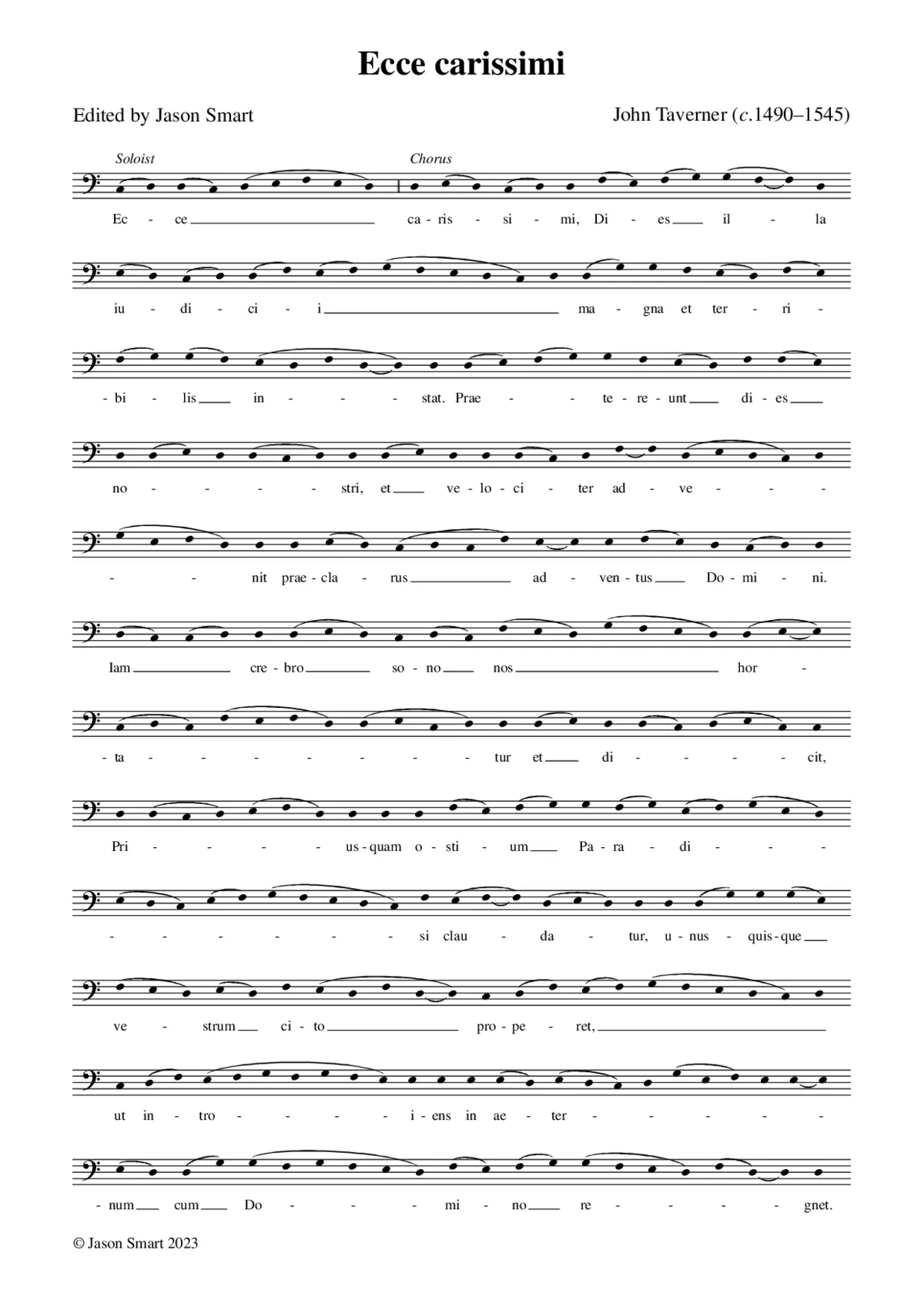 Ecce Carissimi - Page 1