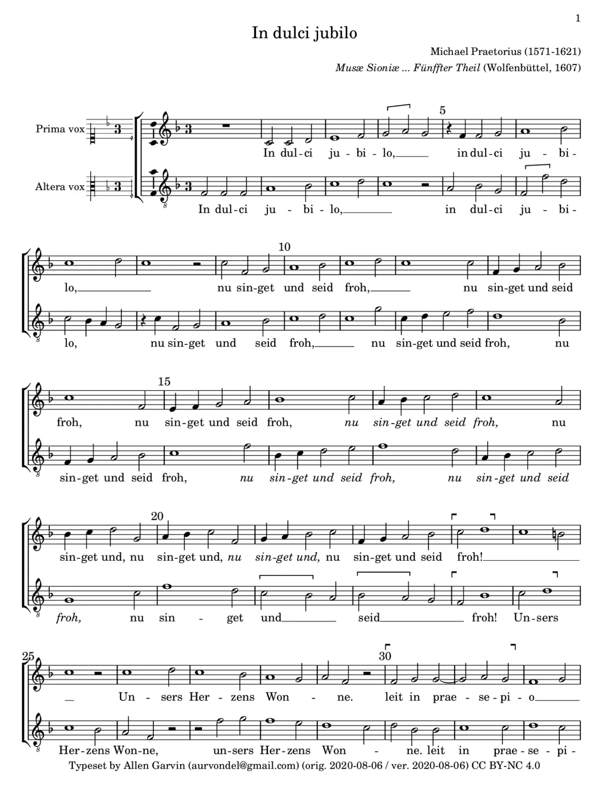In dulci jubilo II a 2 - Page 1