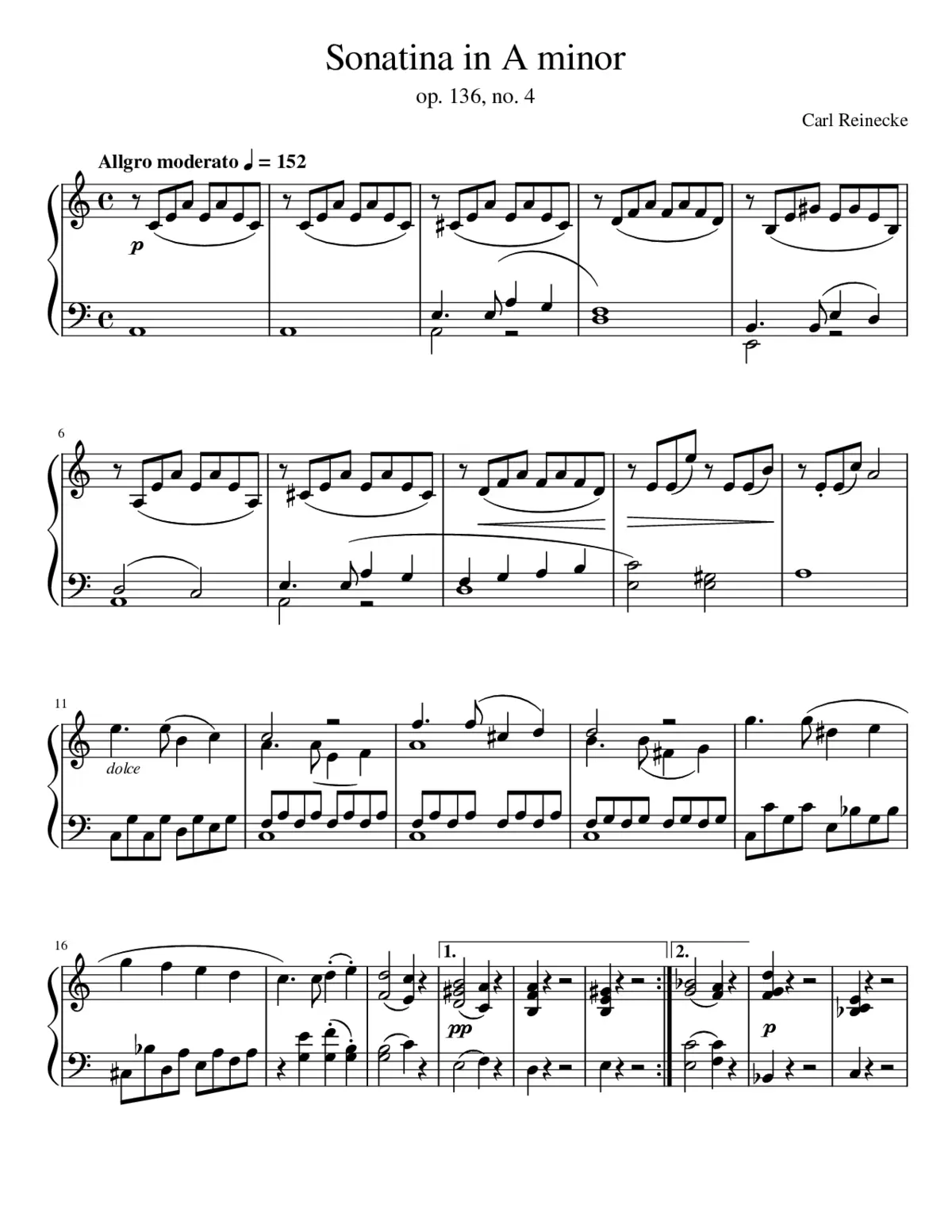 Sonatina in A minor - Page 1