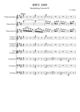 Brandenburg Concerto No. 4 in G Major BWV 1049
