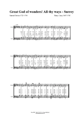 Great God of wonders! all thy ways