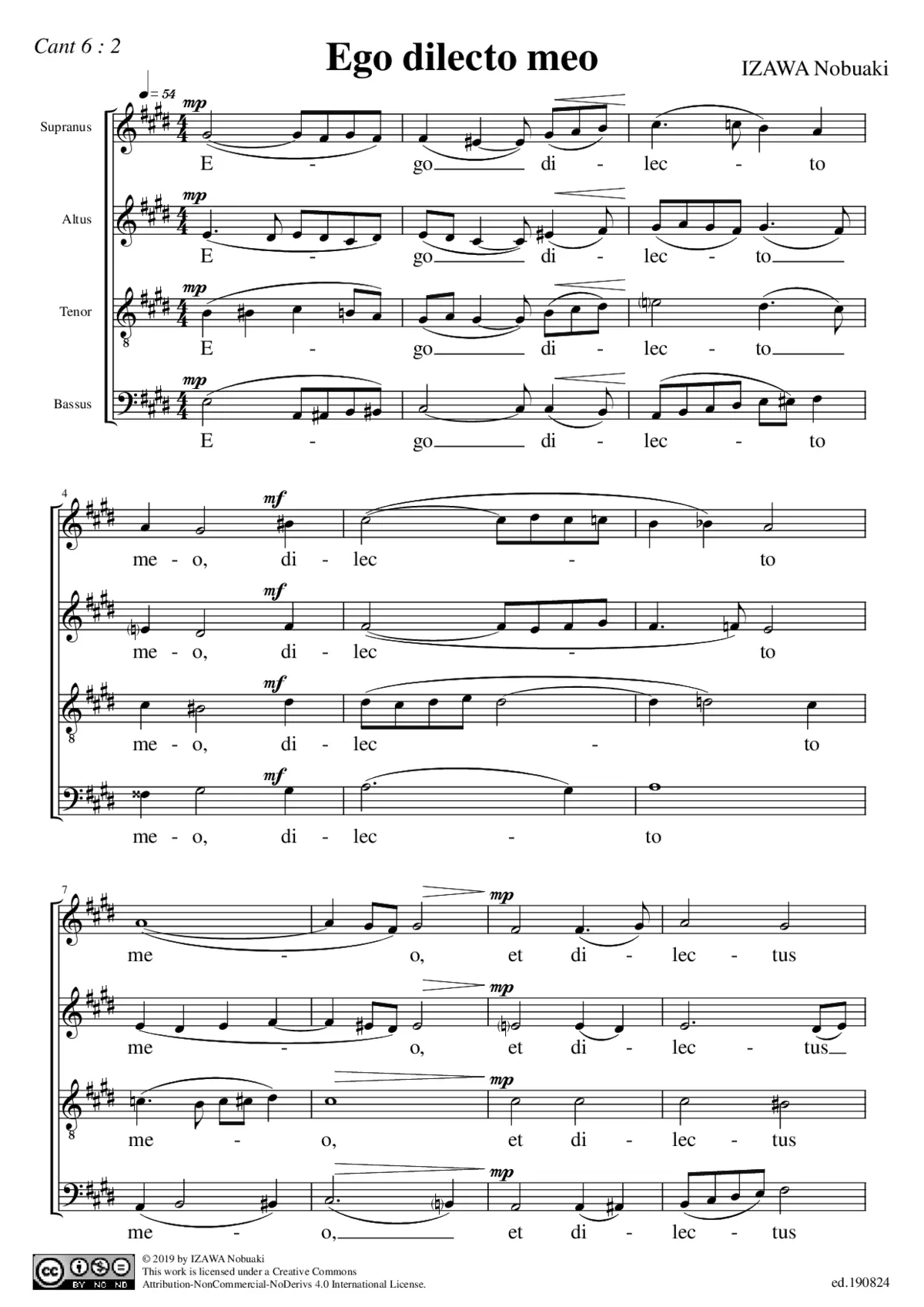 Ego dilecto meo - Page 1
