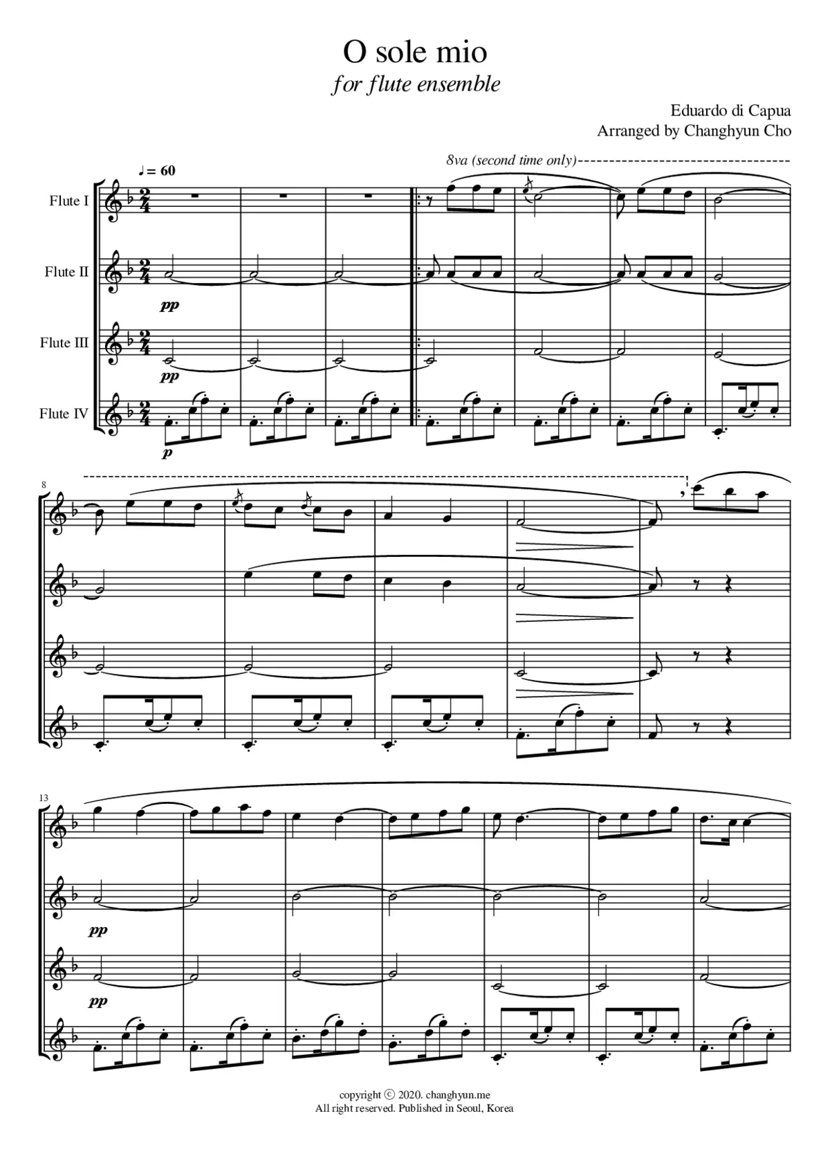 'O Sole Mio - Page 1