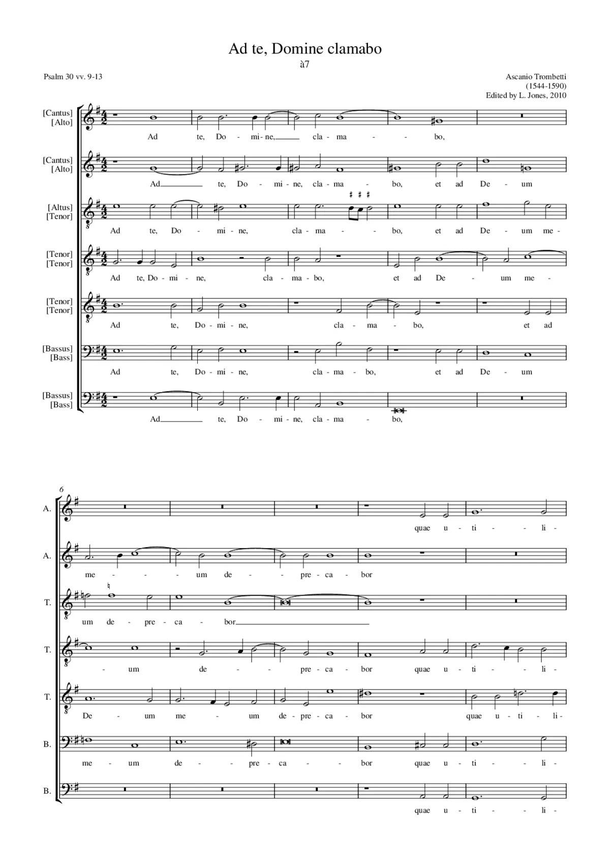 Ad te Domine clamabo - Page 1