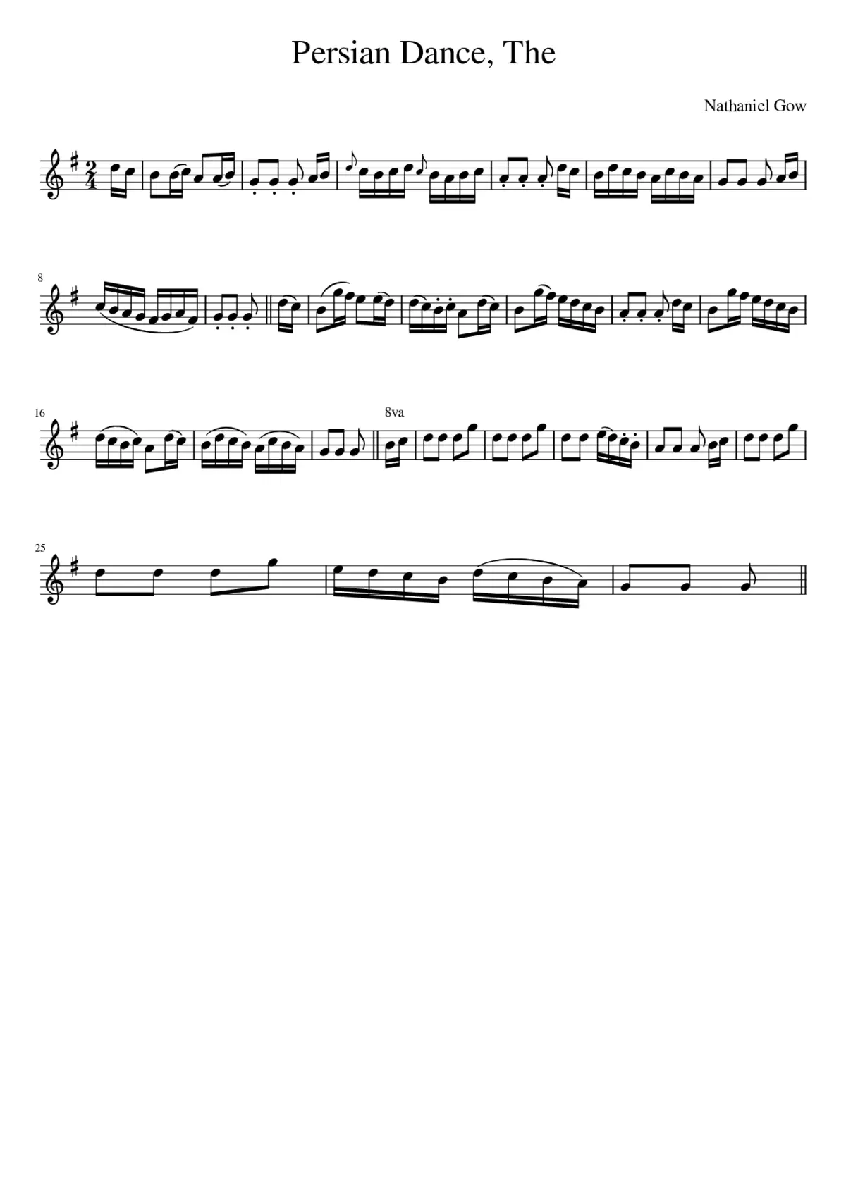 The Persian Dance - Page 1