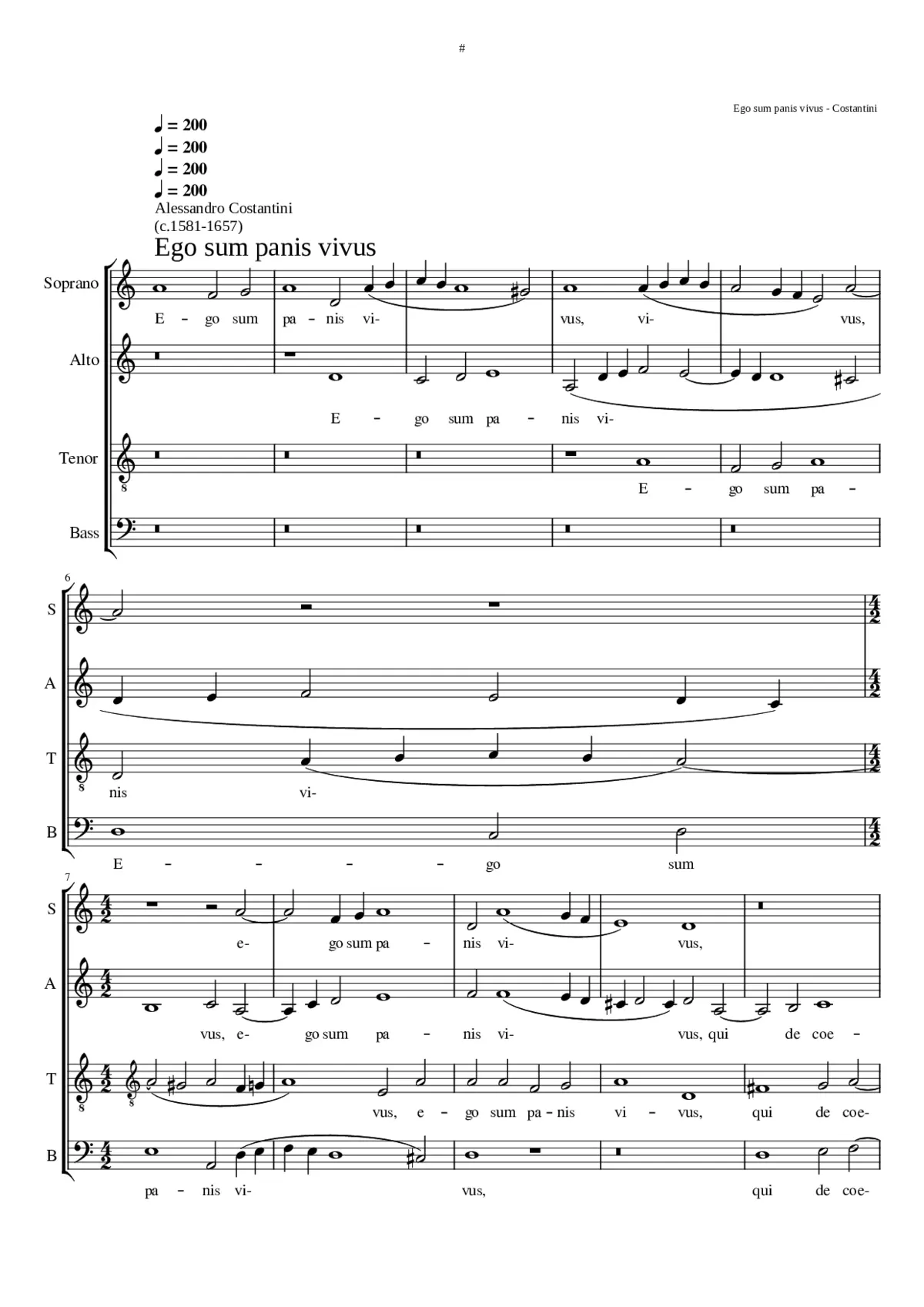 Ego sum panis vivus - Page 1